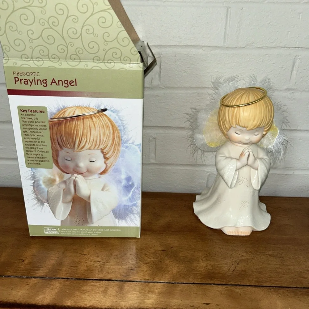 VTG Fiber-Optic Praying Angel‎ Lighted Feather Wings w/ Box